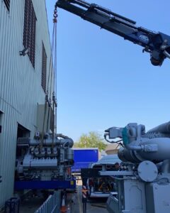 Large engine replacement on this CHP