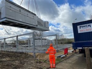 350ton crane to lift and install a new battery technology at East Cowes Power Station
