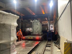 Collection, delivery and installment of this 17tonne transformer using our 60tonne gantry