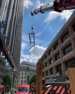 Installing a bespoke bridge between two London buildings