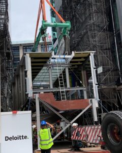 Installing a bespoke bridge between two London buildings