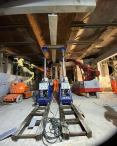 Our 60tonne gantry installing heavy steel wor