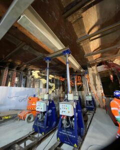 Our 60tonne gantry installing heavy steel wor