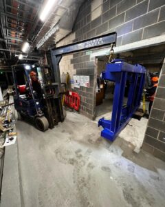 Generator install, split, lowered 7 meters then rebuilt
