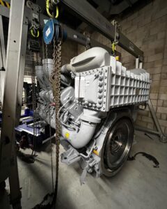 Generator install, split, lowered 7 meters then rebuilt