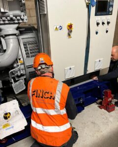 Generator install, split, lowered 7 meters then rebuilt